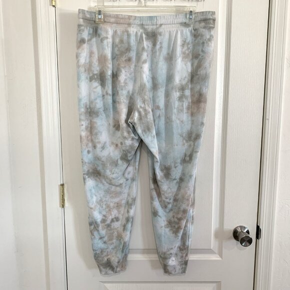 Old Navy Mid Rise Vintage Joggers Tie Dye Fleece Sweatpants Blue Green Size XL - Picture 4 of 6